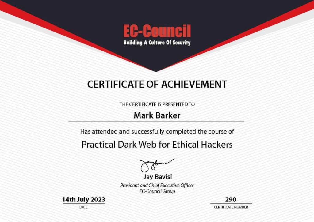 Dark Web Forensics for Ethical Hackers - EC-Council Learning